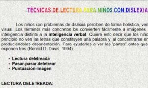 Técnicas de lectura para niños con dislexia