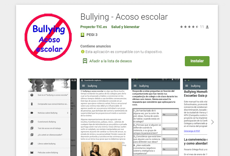 App ‘Acoso escolar’