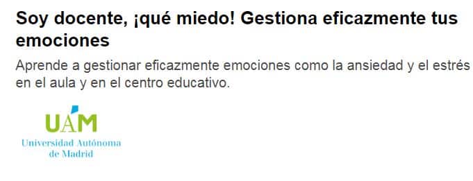 Soy docente, qué miedo Cursos de psicología