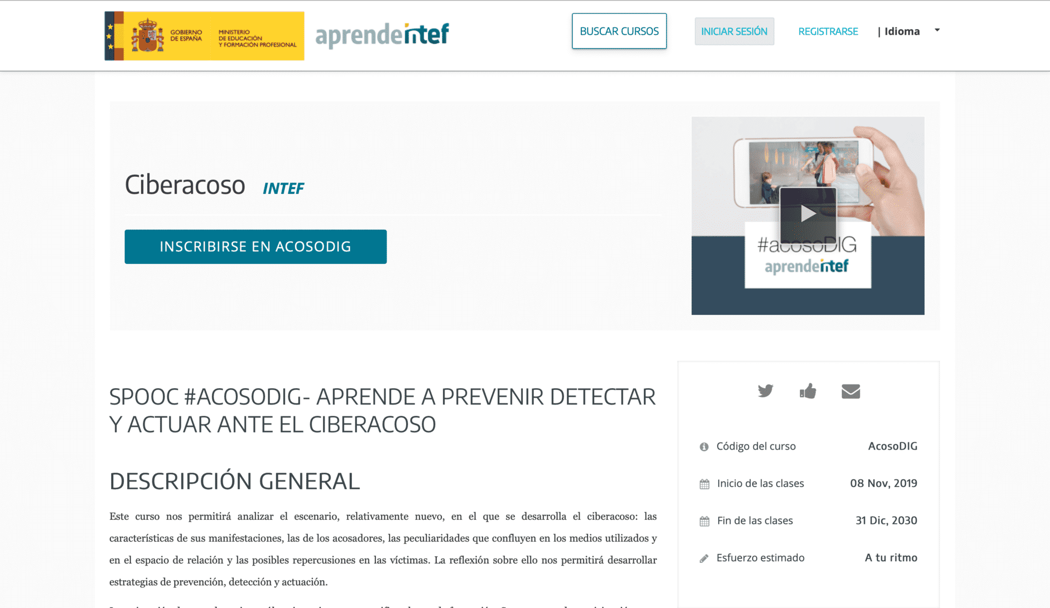 Ciberacoso Cursos sobre ciberseguridad