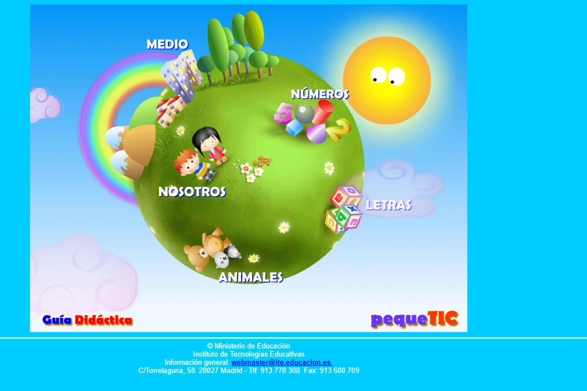 PequeTIC, recurso para Educación Infantil con PC, PDI y tableta web pequetic
