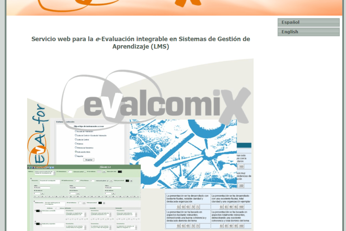 EvalCOMIX, un servicio web para la evaluación orientada al aprendizaje EvalCOMIX
