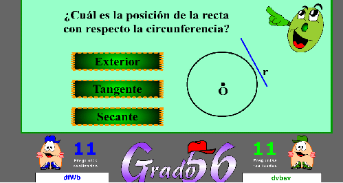 Juego de preguntas Grado 56