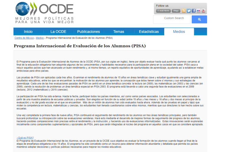 evaluación pisa