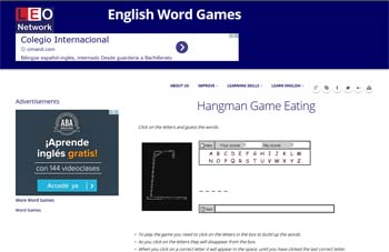 páginas para estudiar Inglés word games