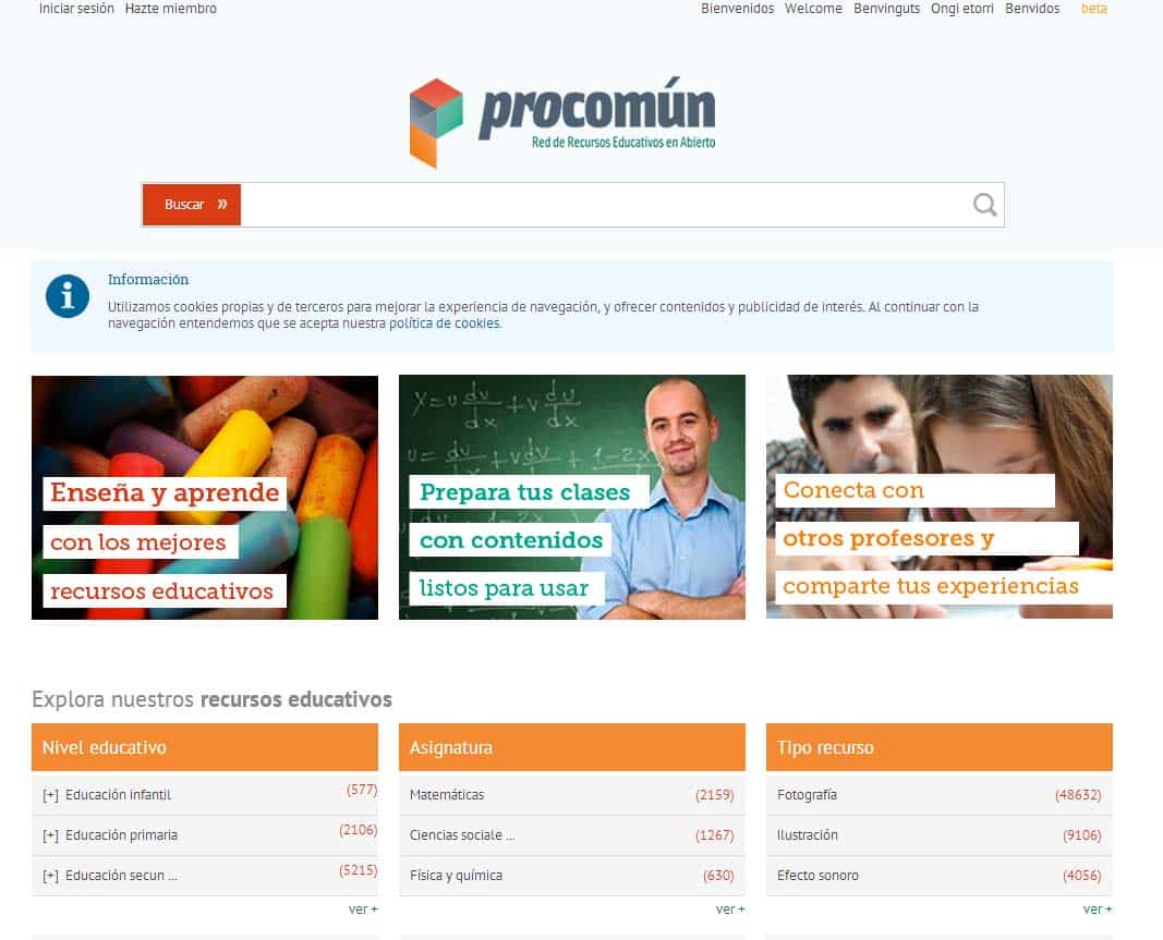 procomún - Recursos para nuevos profesores