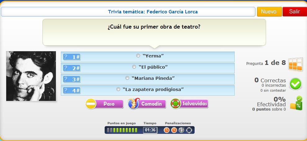 Trivial De Federico García Lorca