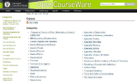 OpenCourseWare - formación on line