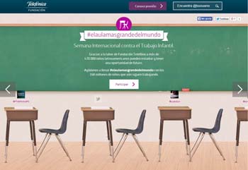 #Aulamasgrandedelmundo, La Campaña Contra El Trabajo Infantil De Fundación Telefónica
