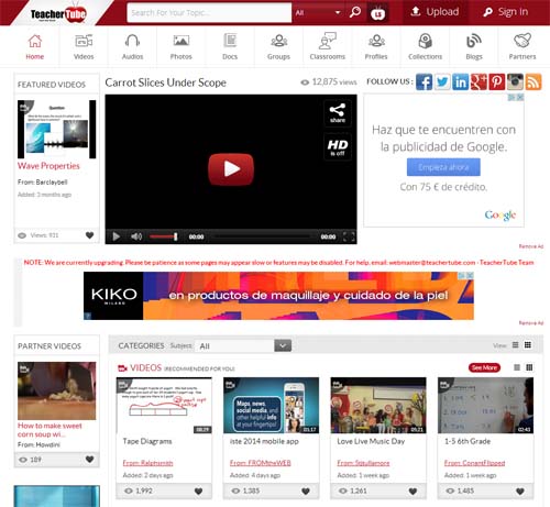 Teachertube: Vídeos Y Archivos Educativos