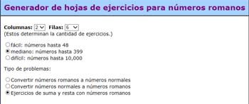 Hojas de ejercicios