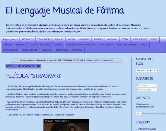 Refuerzo En Música Desde El Blog De Lenguaje Musical De Fátima