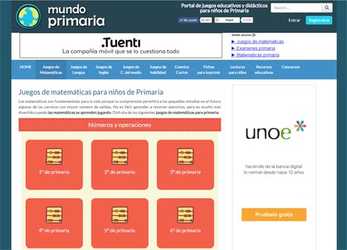 mates mundo primaria