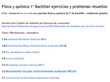 Física y Química para 1º de Bachillerato