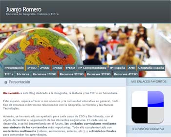 Blog de Geografía, Historia y TICs, de Juanjo Romero