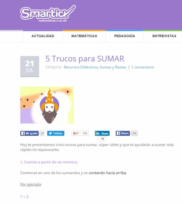 Snartick Sumas En Primaria