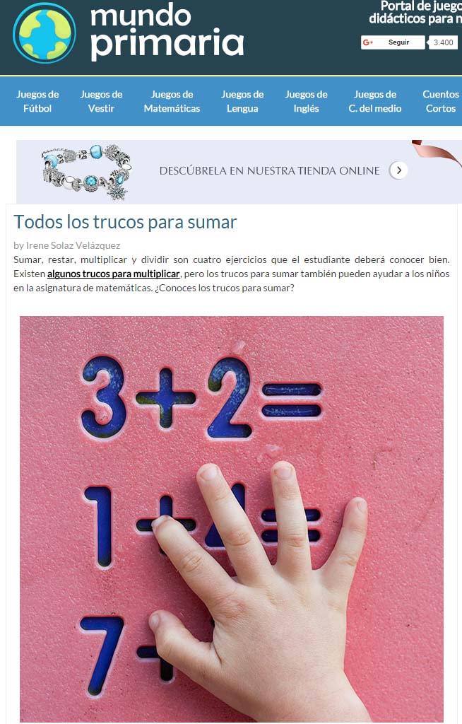 sumas en Primaria TRUCOS