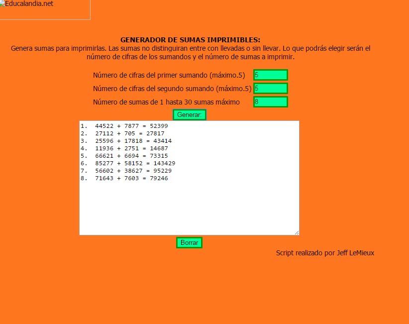 PORTAL sumas en Primaria