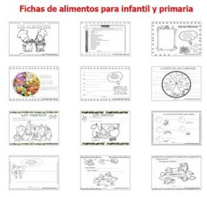 fichas de alimentos