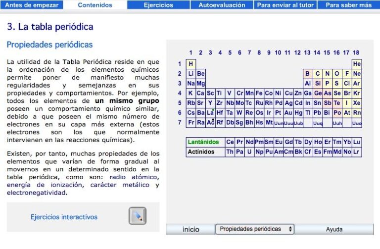 Aprendizaje: Recursos para repasar y estudiar la tabla periódica de los ...