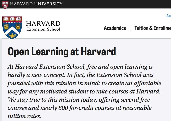 Harvard Open Learning