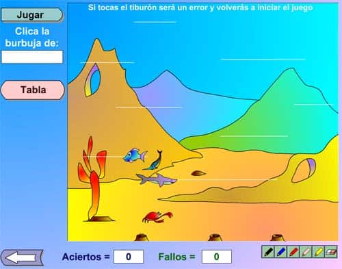 juego para aprender las tablas de multiplicar