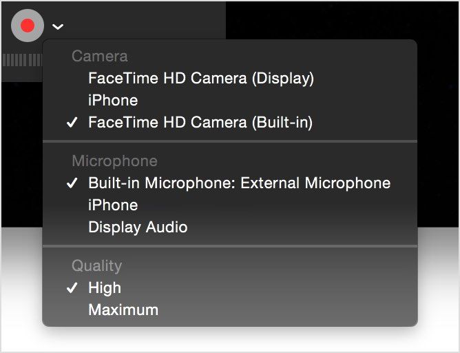 QuickTime Player, hacer screencast