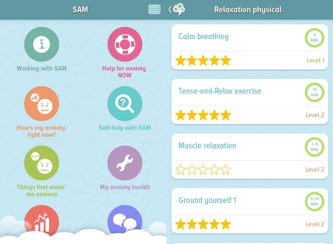 SAM Relaxation app- relajación en clase