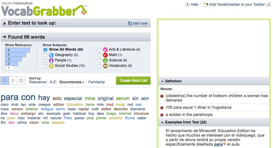 Vocabgrabber