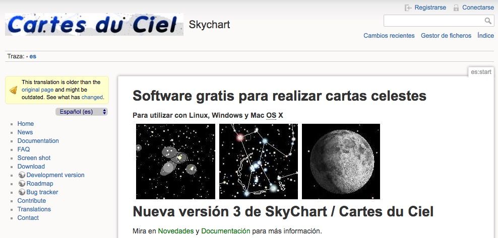 cartes du ciel web