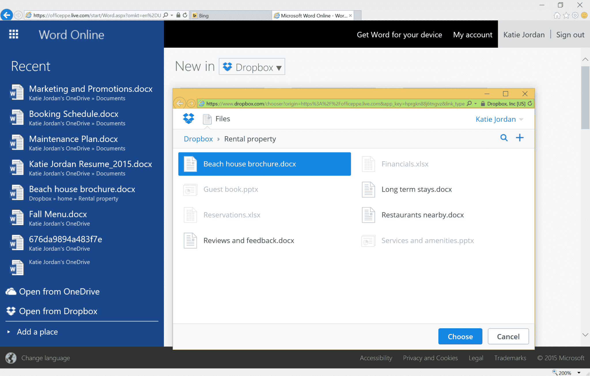 Dropbox modificar documentos