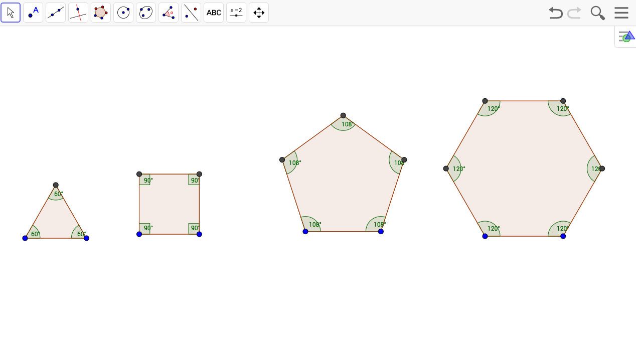 Polígonos regulares en Geogebra