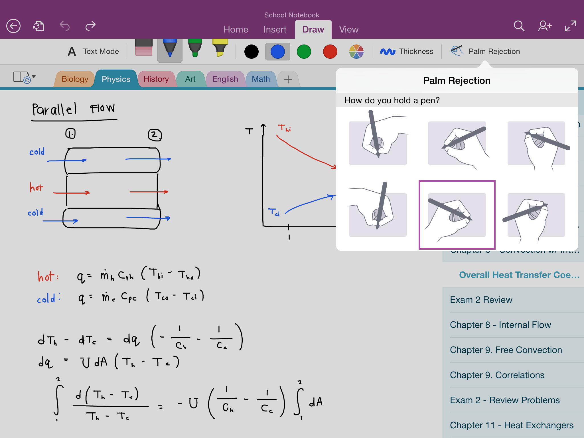 OneNote handwriting