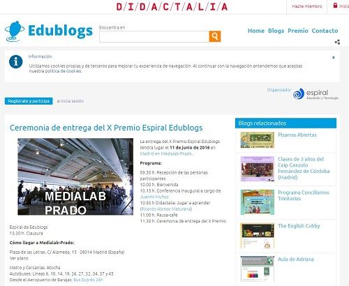 X Premio Espiral Edublogs