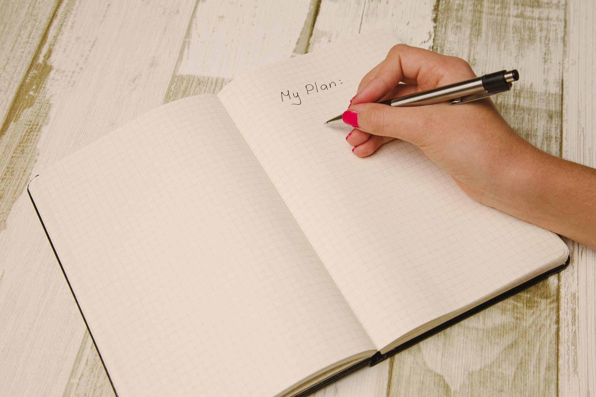 Escribir en un cuaderno