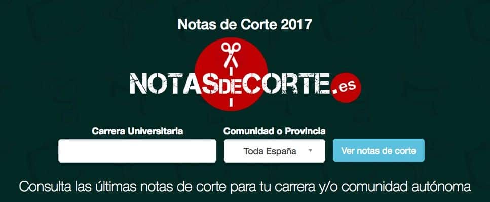 Notas de Corte web 2017