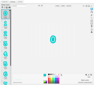 Disfraz con números en Scratch
