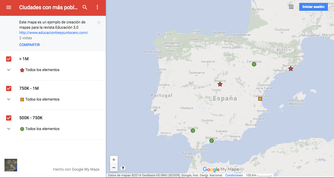 Google My Maps final example