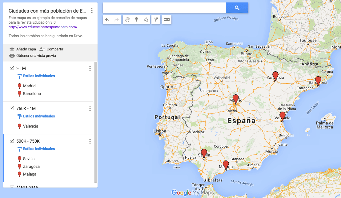Google crear un mapa en Google Maps