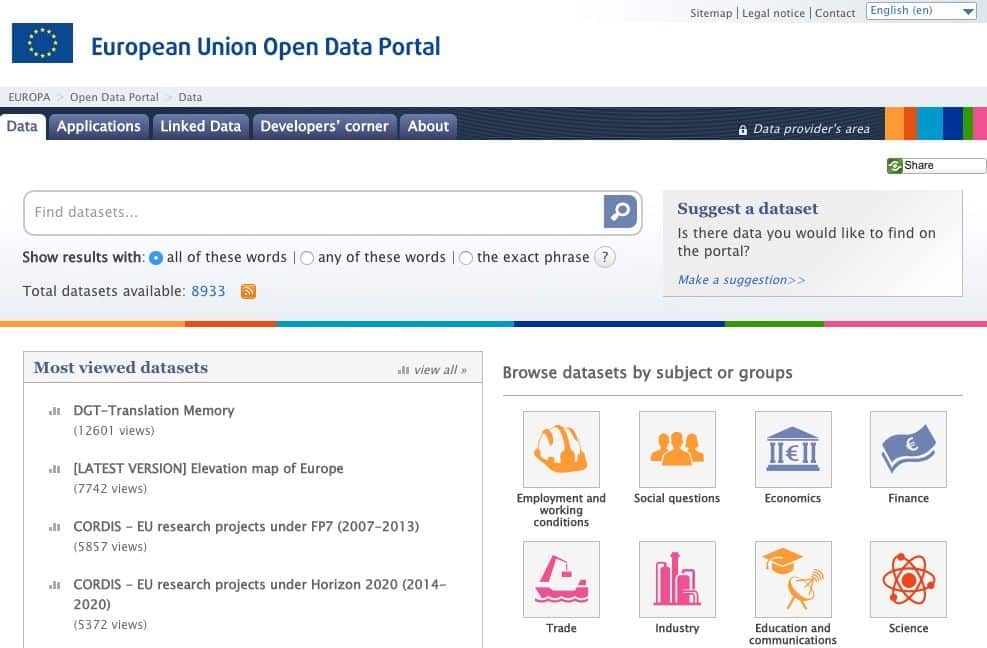Europe Open Data Portal