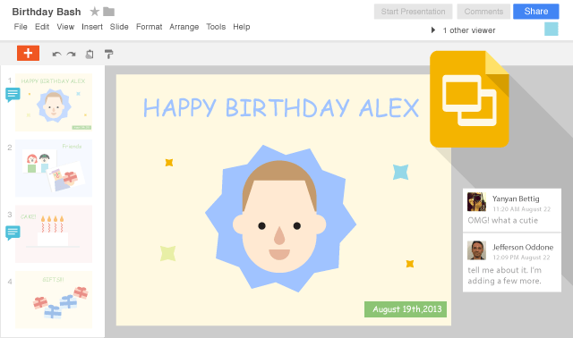 google slides presentación web