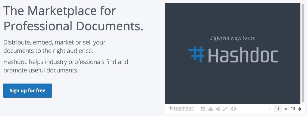Hashdoc presentación web compartir presentaciones online