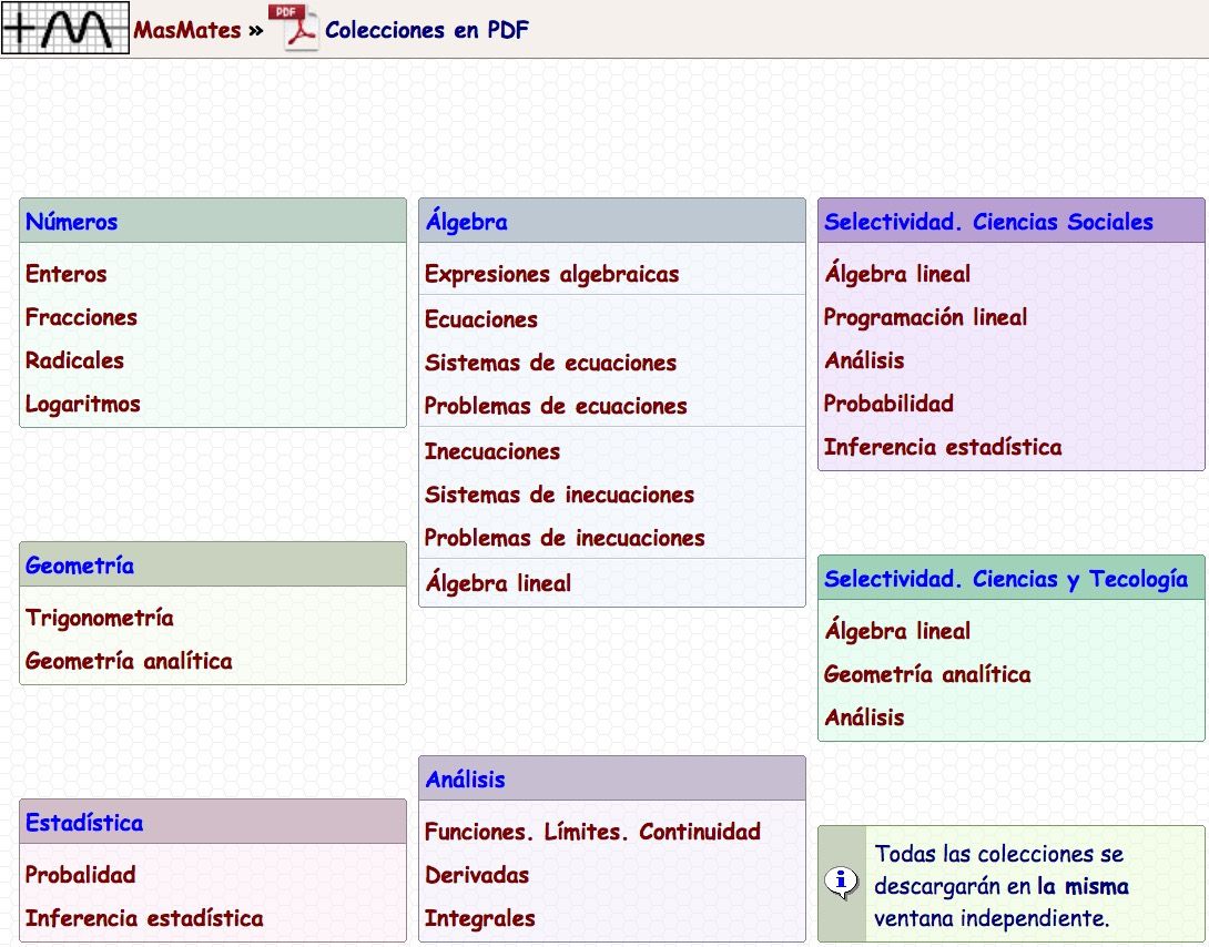 más mates matemáticas en bachiller