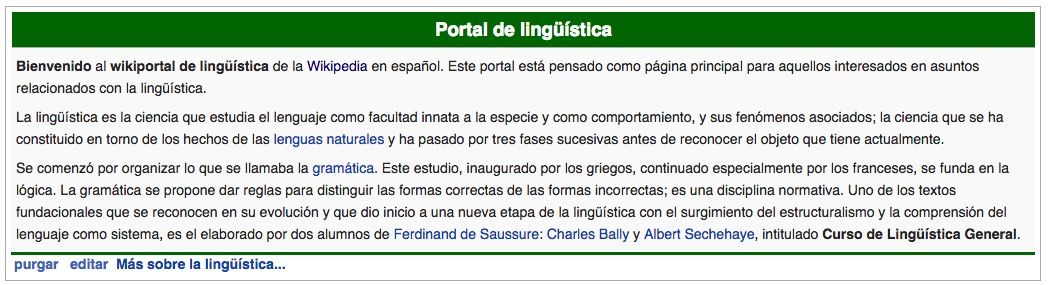 Wikipedia: portal de lingüistica
