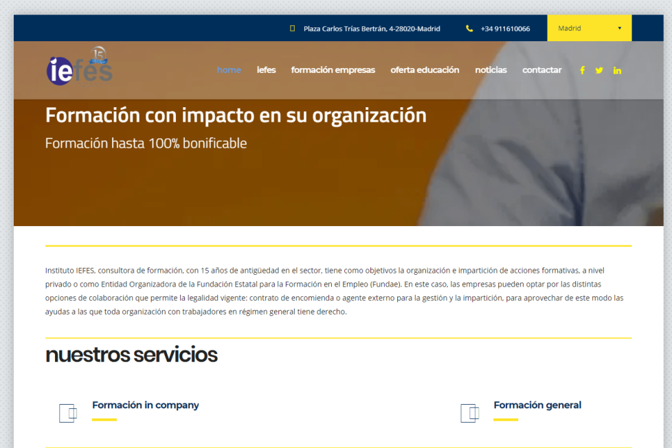 Formación online para docentes en el Instituto IEFES cropped iefes web