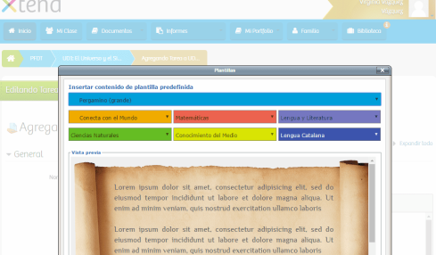 Conocimientos y contenidos compartidos con Xtend