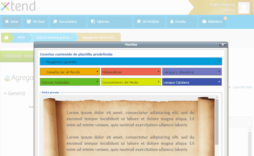 Conocimientos y contenidos compartidos con Xtend