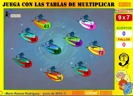 Juegos Con Las Tablas De Multiplicar