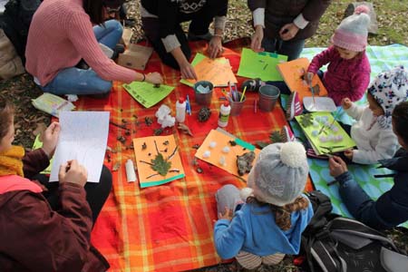 ojala hoja bosque escuela