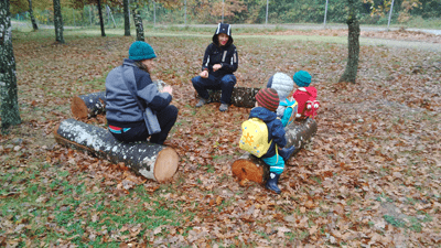 plisti plasta escuela bosque